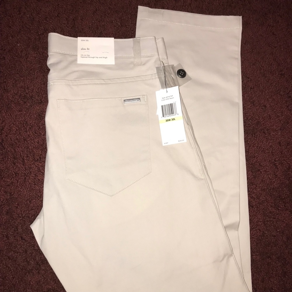 Calvin Klein stone color kaki pant.